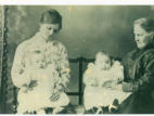 Bella (right) with daughter-in-law Letitia and Twins Charles and Victor.